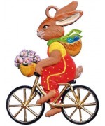 Wilhelm Schweizer Easter Oster Pewter Bunny on Bike